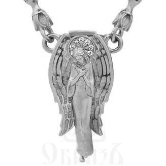 подвеска «ангел хранитель», серебро 925 проба с эмалью и фианитами (арт. 02.036а)