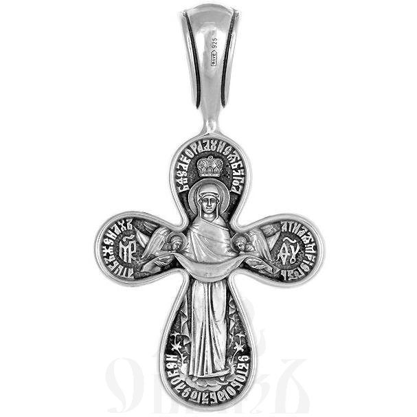 крест «распятие. покров божией матери», серебро 925 проба (арт. 101.490)