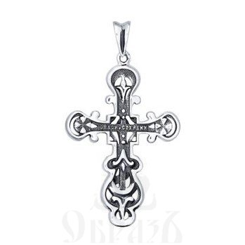 серебряный крест с молитвой «спаси и сохрани» (sokolov 95120070), 925 проба